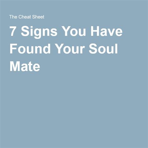 7 Signs You Have Found Your Soul Mate | Soulmate signs, Soulmate, Soul