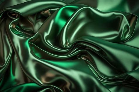 Premium AI Image | Green silk with a green background