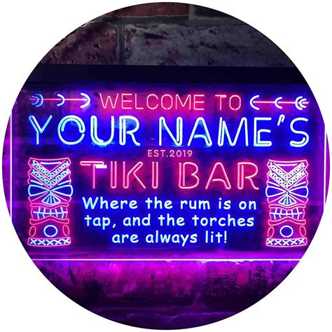 personalized light up bar signs