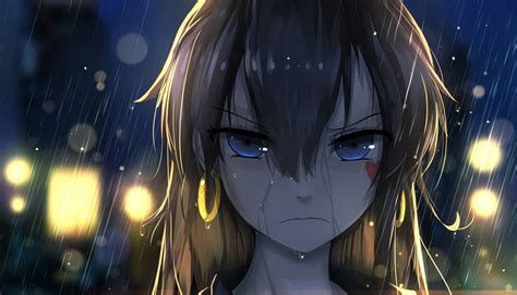 Blue Eyes Anime Girl Best Wallpaper - Anime Girl Angry Crying (#70316 ...