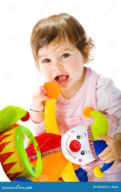 Happy baby playing stock image. Image of friendly, baby - 8365635