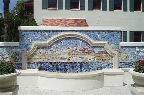 Flagler College Mosaic Fountain - Architectural Fountain - Delta Fountains