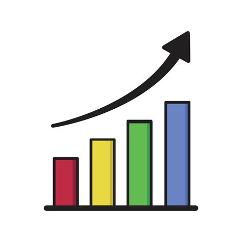 Illustration of uptrend graph. Chart uptrend. Business concept. 5466775 ...