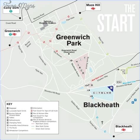 Map Of Greenwich England - ToursMaps.com