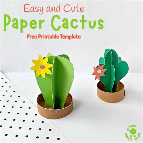 Printable 3d Paper Cactus Template - Printable World Holiday