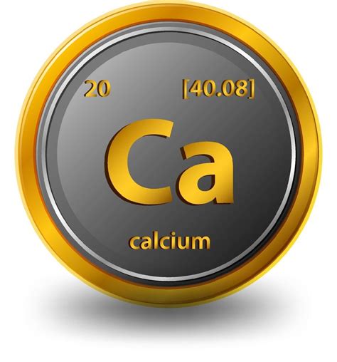 Calcium chemical element. Chemical symbol with atomic number and atomic ...