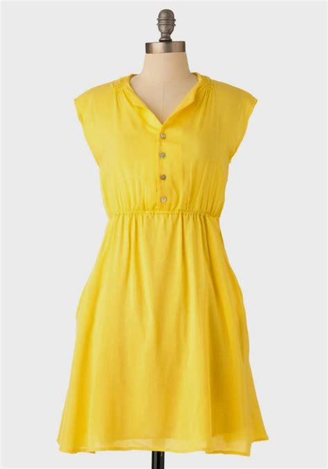 Casual yellow dress - phillysportstc.com