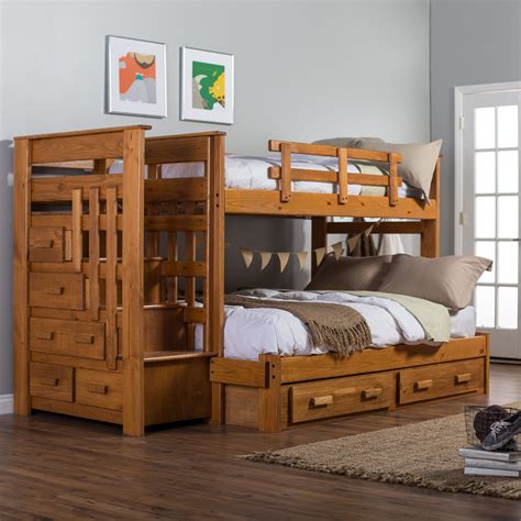 Wooden Bunk Beds With Stairs And Drawers: Functionality and Versatility ...