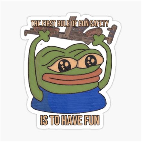 "Pepe Gun Safety" Sticker for Sale by TaxThisFedBoy | Redbubble