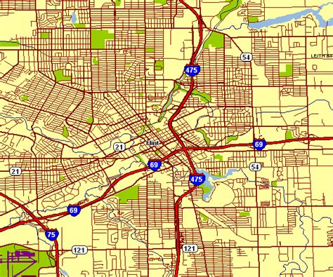 City Map of Flint