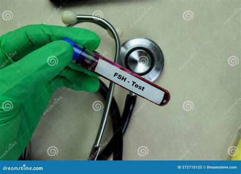 Concept of FSH - Test with Blood Sample. Healthcare or Medical Concept ...