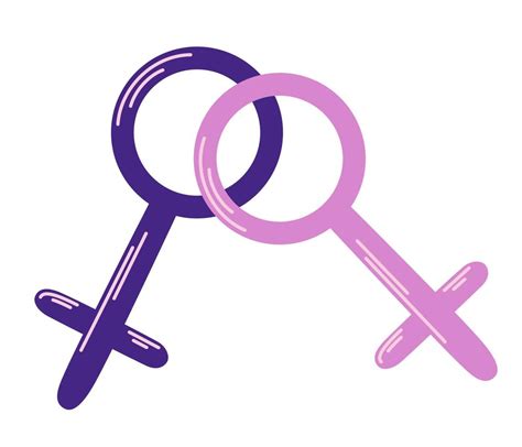 Gender symbols. Combination of male and female characters. Vector ...