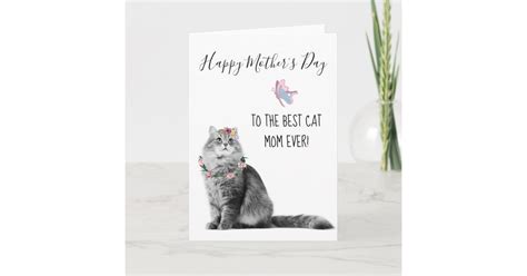 Happy Mother's Day From Cat Best Cat Mom Card | Zazzle