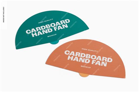 Premium PSD | Cardboard Hand Fans Mockup