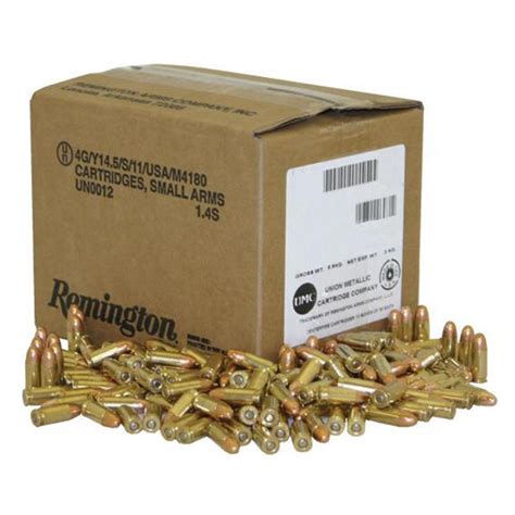 Remington 9mm Luger Fmc 115 Grain 1 000 Rounds Loose Bulk 675686 | Free ...