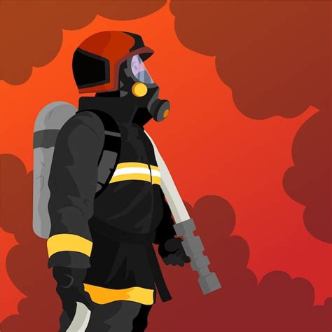 Free Vector | Hand drawn flat design firefighters putting out a fire