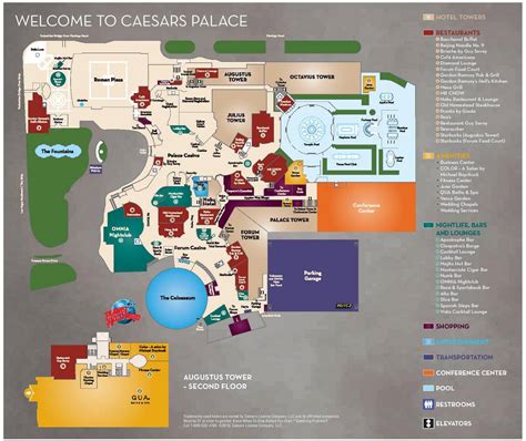 Caesars Palace Las Vegas Map