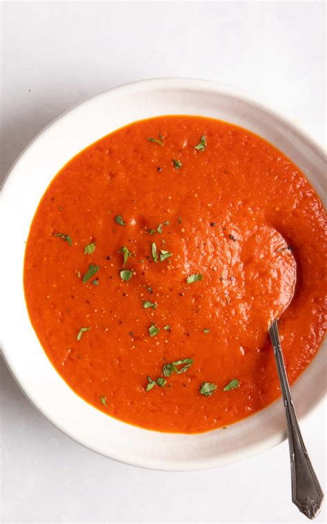 Easy Red Pepper and Tomato Soup - Healthy Living James