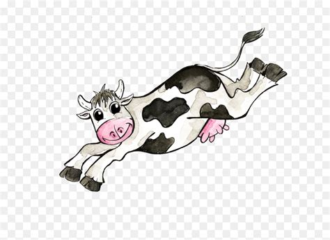 Transparent Cartoon Cow Jumping, HD Png Download - vhv