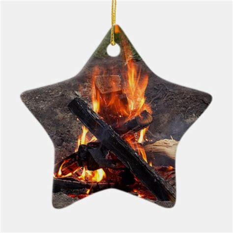 Campfire Christmas Ornament | Zazzle.co.uk