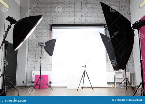 Modern Photo Camera With Flash On Tripod Royalty-Free Stock Image ...