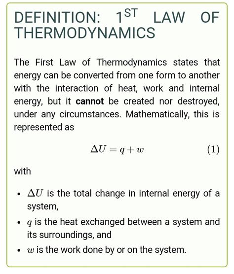 First Law Of Thermodynamics Equations - Tessshebaylo