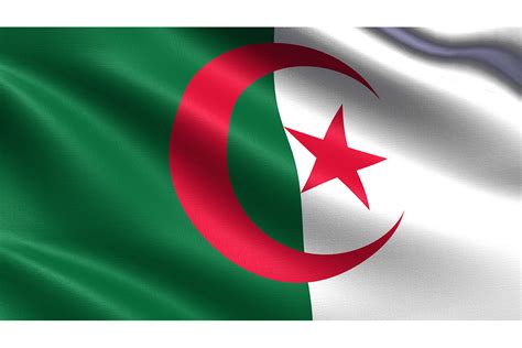 Algeria Flag, with Waving Fabric Texture Graphic by bourjart_20 ...