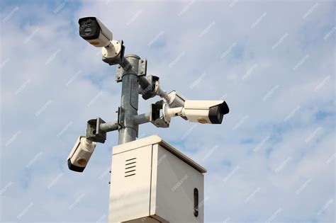 Premium Photo | Traffic security cctv cameras on road