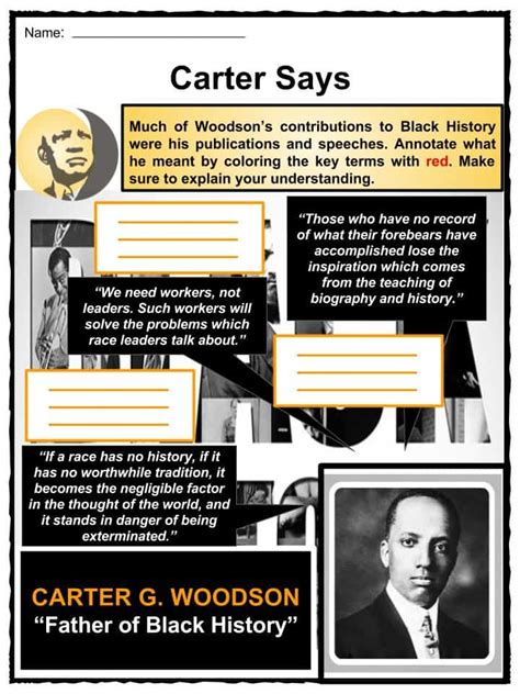 Carter G. Woodson Facts, Worksheets, Legacy & Biography For Kids