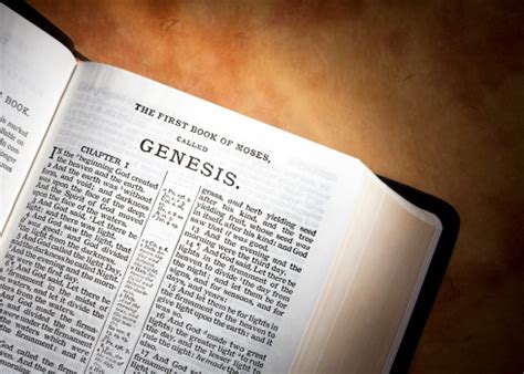 Genesis In The Kjv Bible On Parchment Paper Stock Photo - Download ...