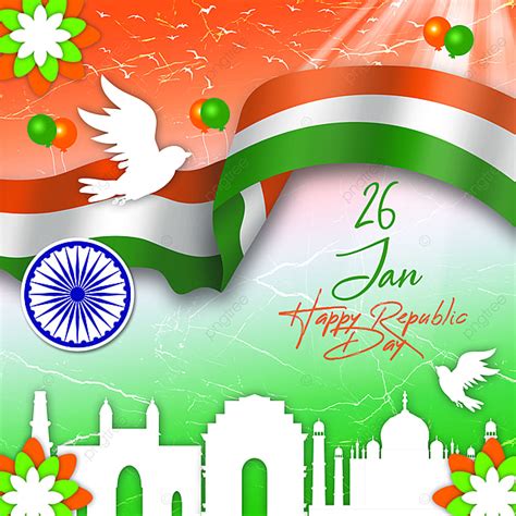 Republic Day Of India 26 January Celebration Poster Template Download ...