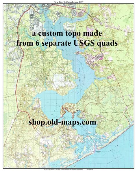 New River & Camp Lejune 1997 Old Topographic Map USGS Custom - Etsy ...