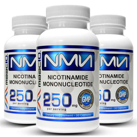 MAAC10 NMN 250MG SUPPLEMENT 3-PACK (NICOTINAMIDE MONONUCLEOTIDE NAD+ ...