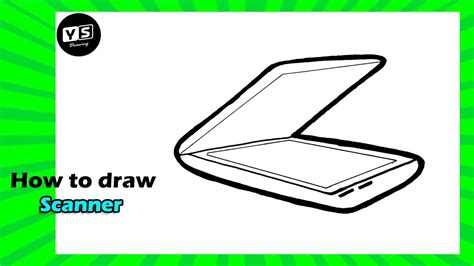 How to draw Scanner - YouTube