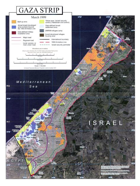 Large detailed satellite map of Gaza Strip with other marks | Gaza ...