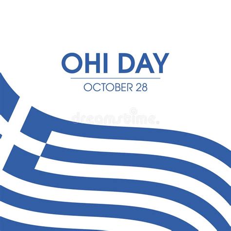 Ohi Day Public Holiday in Greece and Cyprus Vector Stock Vector ...