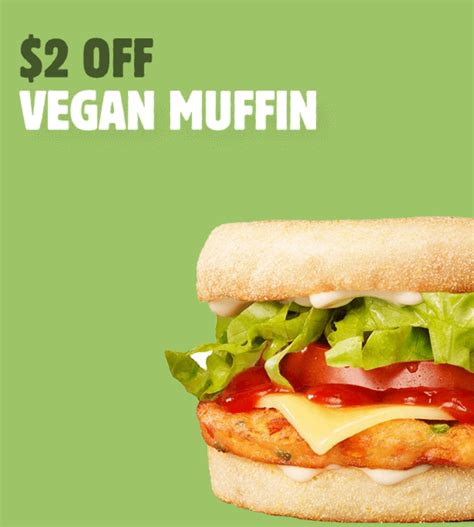 DEAL: Hungry Jack's App - $2 off Vegan Muffin | frugal feeds