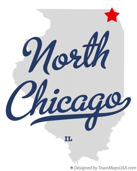 Map of North Chicago, IL, Illinois