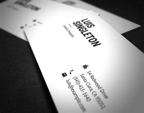 Clean and Minimal Business Card Template on Behance