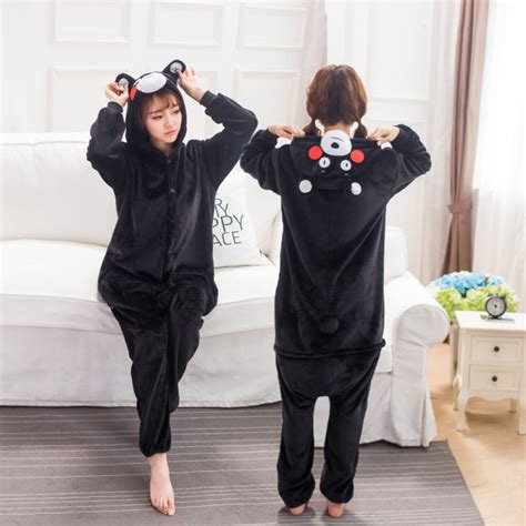 Kumamon Costume Onesie for Women & Men Pajamas Halloween Outfit ...