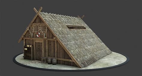 3D medieval viking house model - TurboSquid 1397365