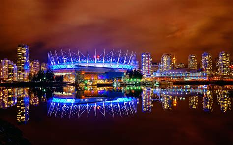 Vancouver BC Place in Blue at Night | The color of BC Place … | Flickr