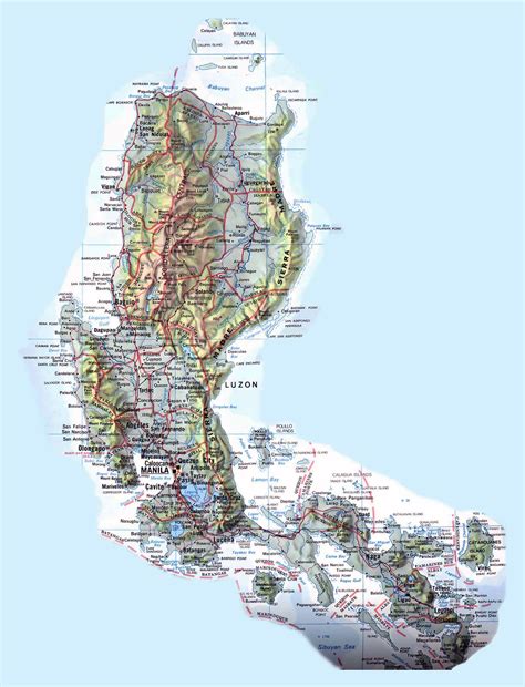 Philippine Topographic Map - Time Zones Map