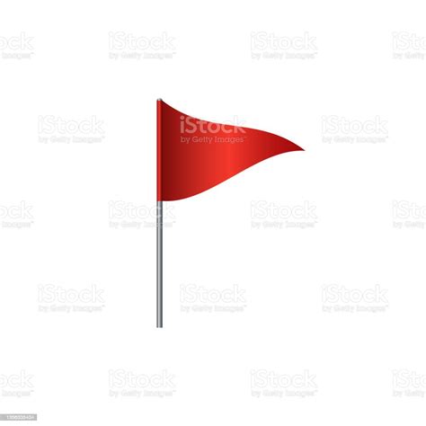 Red Flag Isolated On White Background Vector Illustration Stock ...