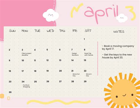 Calendar April 2023 Printable - Printable Template Calendar