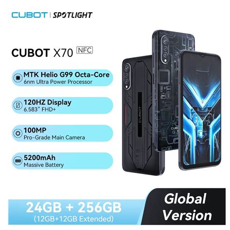 Global Version Cubot X70, Smartphone Android 13, Helio G99, 24GB+256GB ...