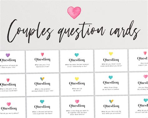 Printable Deep Conversation Starter Question Cards For Couples Lockdown ...