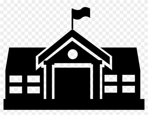 Old School Comments - School Building Icon Vector, HD Png Download ...