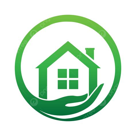 Green House Logo Vector, House Logo, House Hand Logo, Home Logo PNG and ...