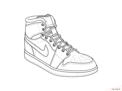 Todays Illustration - Air Jordan Line Art Profile Link: fiverr.com ...